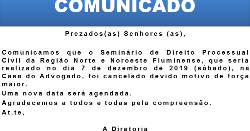 COMUNICADO