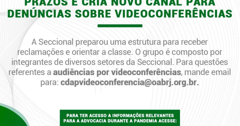 FORÇA-TAREFA PARA AUXILIAR ADVOCACIA: Audiências por vídeoconferências