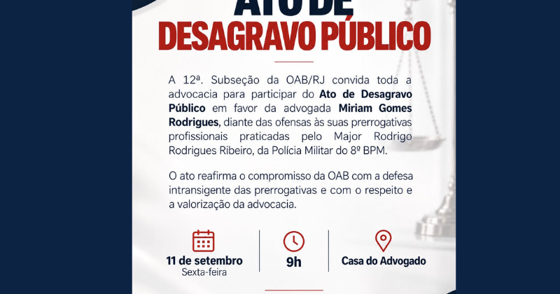 Ato de Desagravo Público