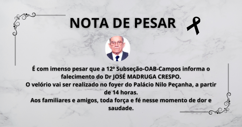 NOTA DE FALECIMENTO