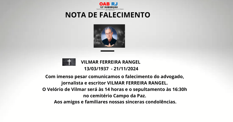 Nota de falecimento