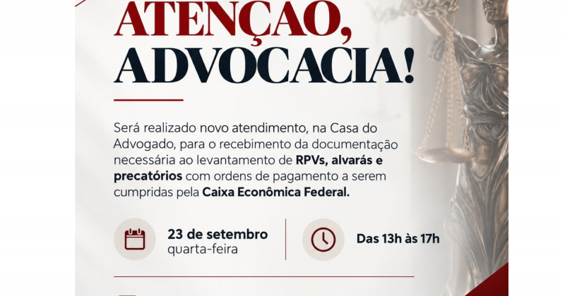 COMUNICADO À ADVOCACIA