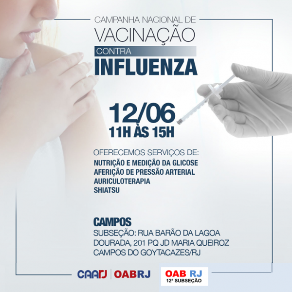CAMPANHA NACIONAL DE VACINAÇÃO CONTRA INFLUENZA