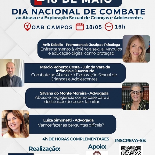 Dia Nacional de Combate ao Abuso à Exploração Sexual de Criança e Adolescente
