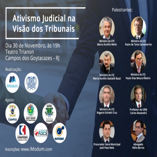 EVENTO: ATIVISMO JUDICIAL NA VISÃO DOS TRIBUNAIS