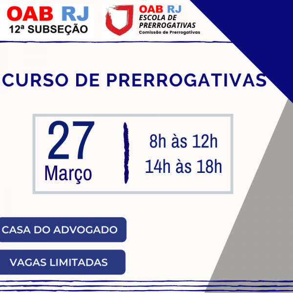ADIADO - CURSO GRATUITO - PRERROGATIVAS DA ADVOCACIA