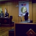Foto 1 DR. RONALDO DA SILVA VENANCIO fazendo agradecimento pelo recebimento da Medalha de Mrito Jurdico. Mesa principal: Filipe Franco Estefan, presidente da 12 Subseo, Ins Cabral Ururahy de Souza, Secretaria-Geral da 12 Subseo e Dra. Alessandra Honorato Neves Batista, Promotora de Justia.