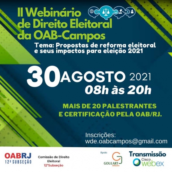II WEBINARIO DE DIREITO ELEITORAL DA OAB-Campos