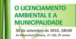 Palestra: O Licenciamento Ambiental e a Municipalidade