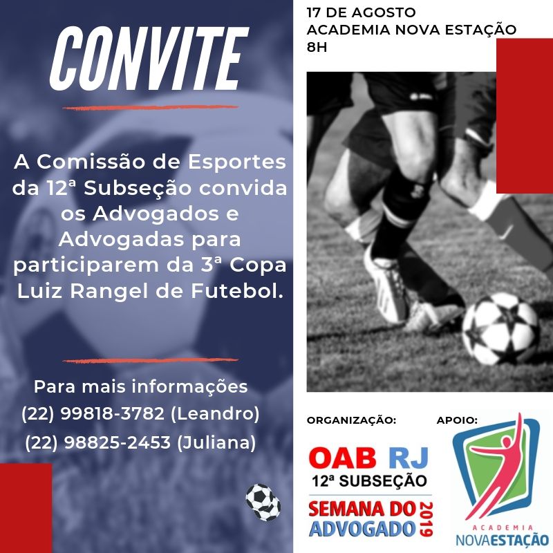 3ª COPA LUIZ RANGEL DE FUTEBOL