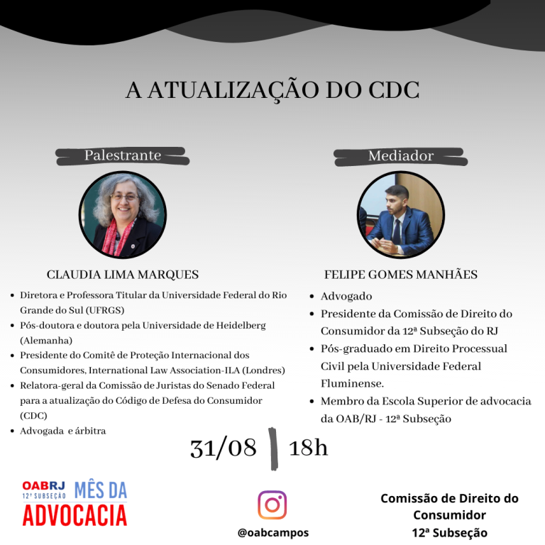 LIVE: A  ATUALIZAÇÃO DO CDC