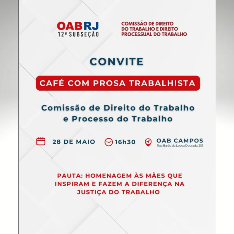 Homenagem às Mães na Justiça do Trabalho