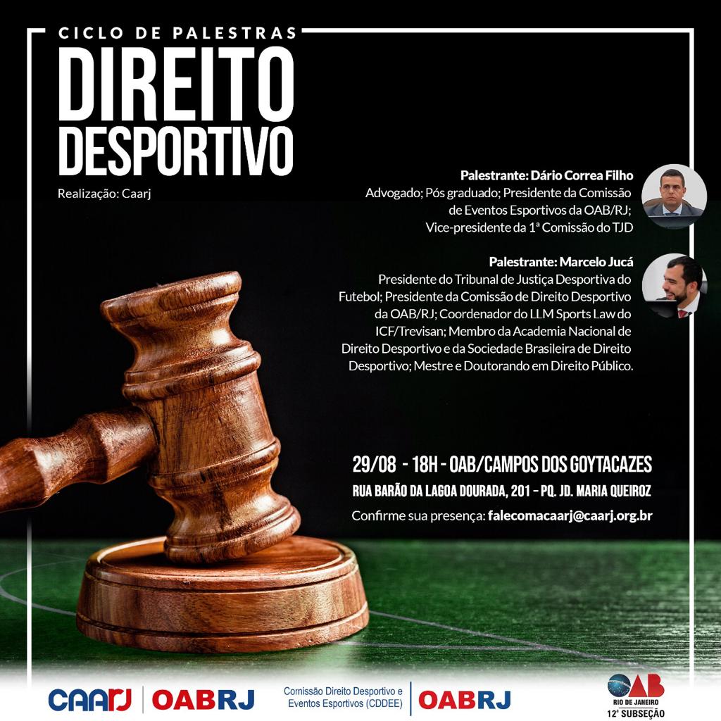 CICLO DE PALESTRAS: DIREITO DESPORTIVO
