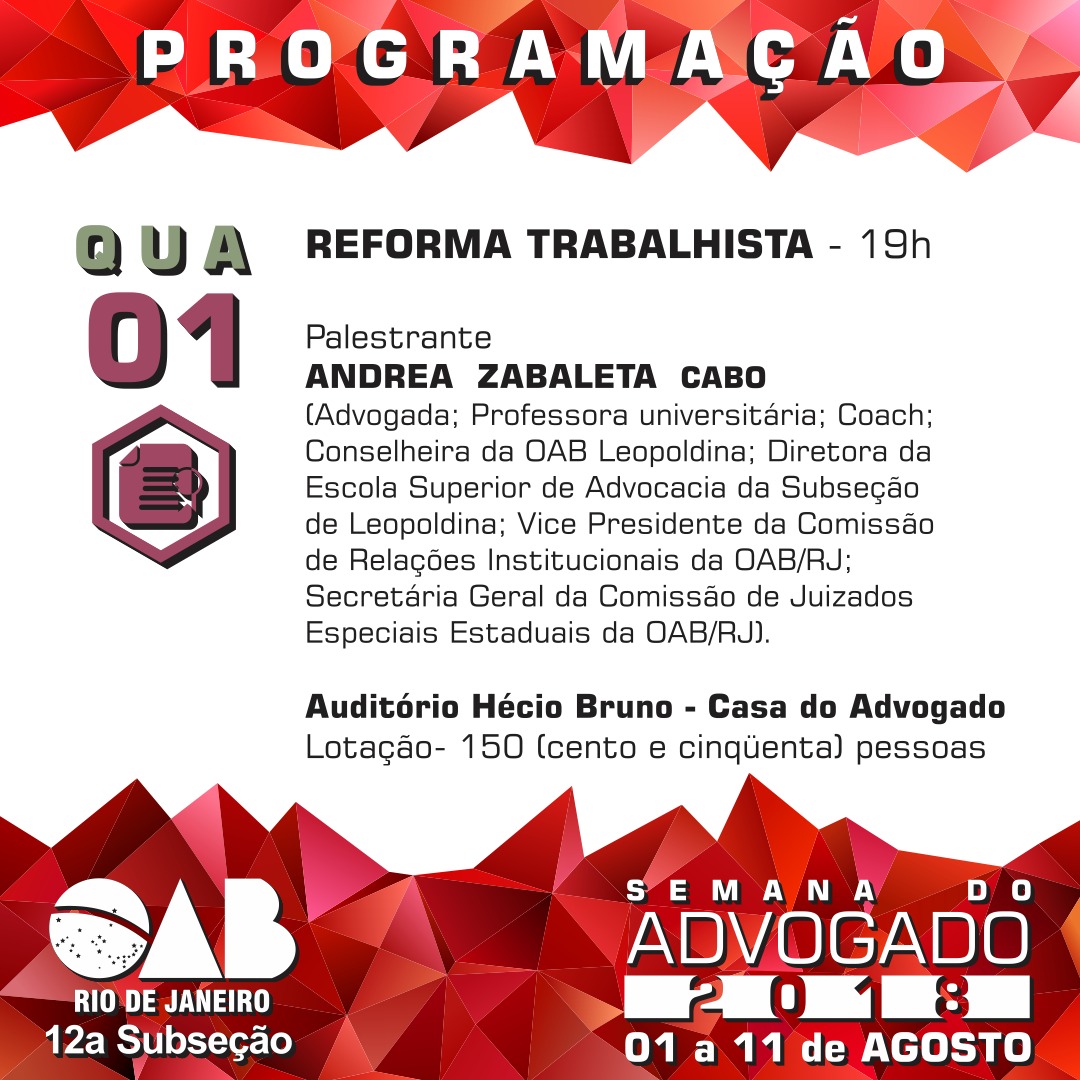 PALESTRA: REFORMA TRABALHISTA