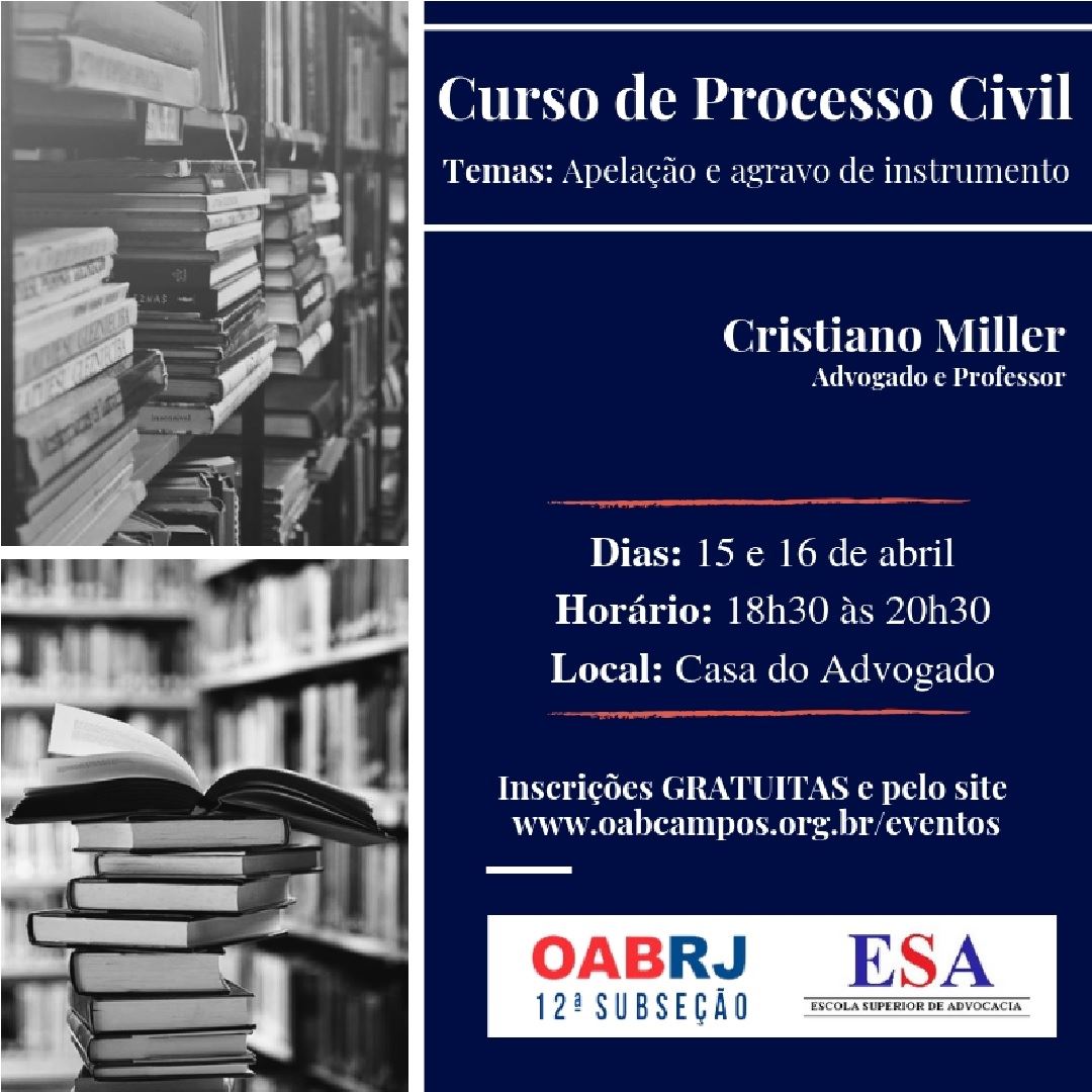 CURSO GRATUITO DE PROCESSO CIVIL - APELAÇÃO E AGRAVO DE INSTRUMENTO