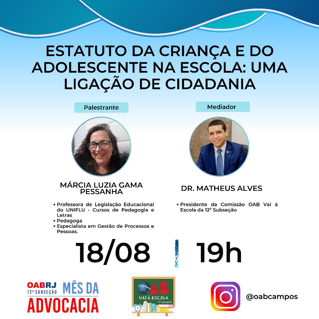 LIVE: "ESTATUTO DA CRIANÇA E DO ADOLESCENTE NA ESCOLA: UMA LIGAÇÃO DE CIDADANIA"