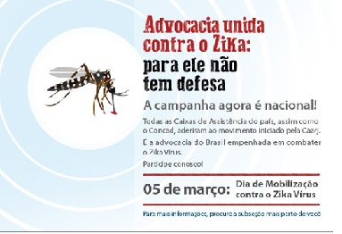 Caarj lança campanha para unir advocacia contra o Zika Vírus