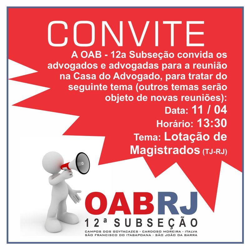 Convite aos Advogados e Advogadas
