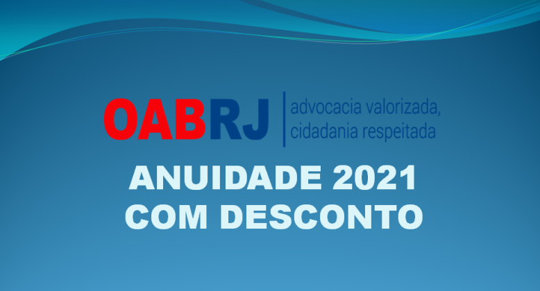 Anuidade de 2021 com desconto até 10 de dezembro