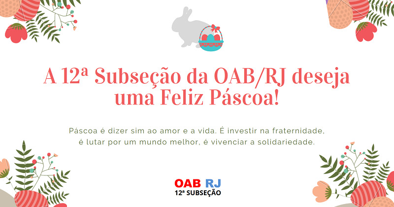 Mensagem de Páscoa da 12ª Subseção