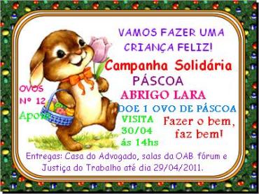 OAB Jovem promove campanha Páscoa Feliz