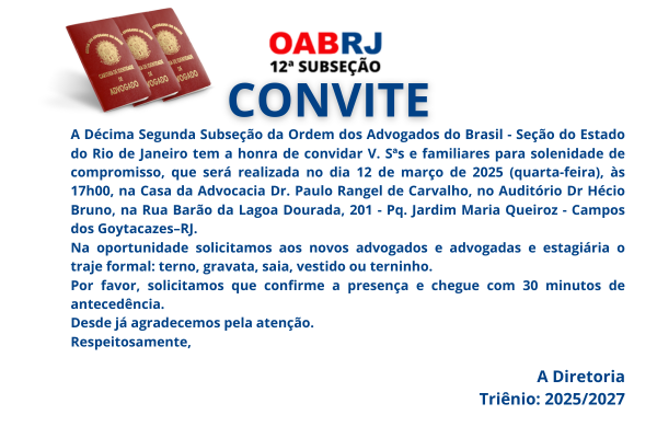 II Solenidade de Compromisso de advogados(as) e estagiários(as)