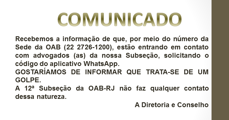 COMUNICADO