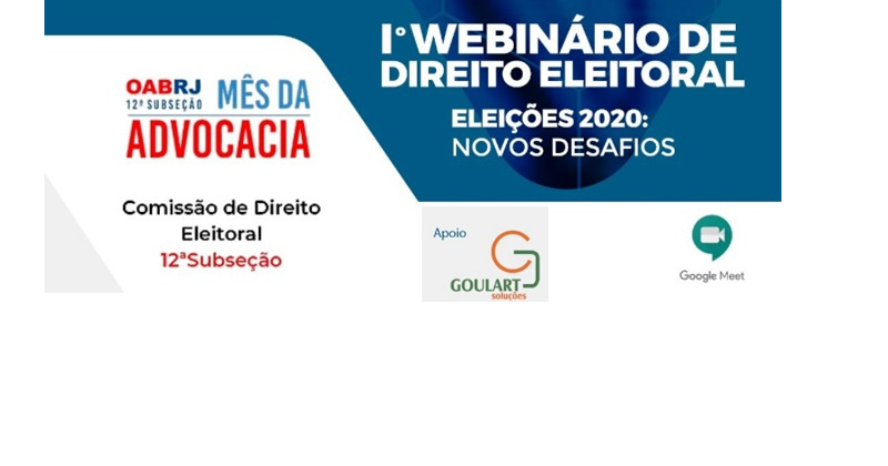 WEBINÁRIO "ELEIÇÕES 2020: NOVOS DESAFIOS"