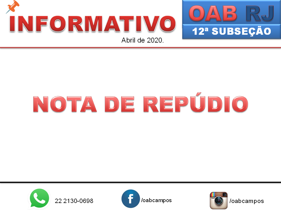 NOTA DE REPÚDIO