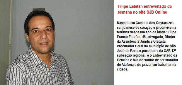 Entrevista: Filipe Estefan presidente da 12a Subseção