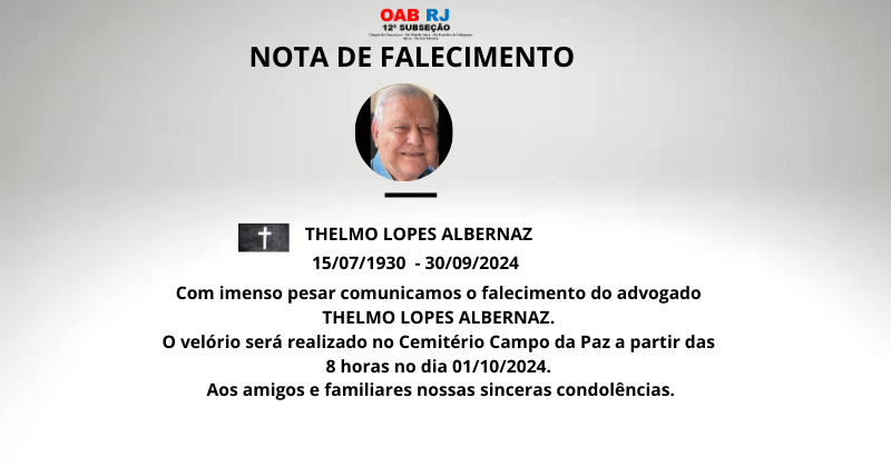 Nota de falecimento