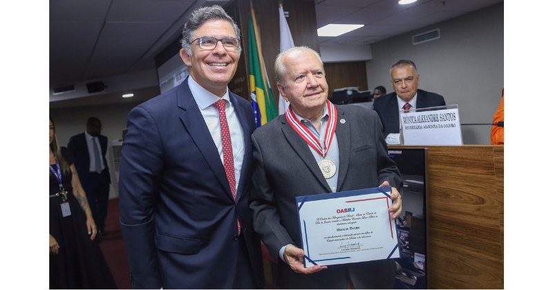 OAB-RJ homenagea o advogado Marcos Bruno com a medalha Evandro Lins e Silva