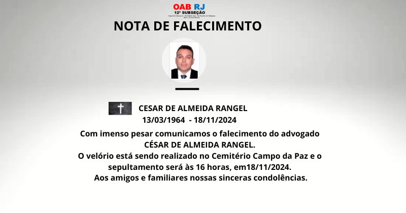 Nota de falecimento