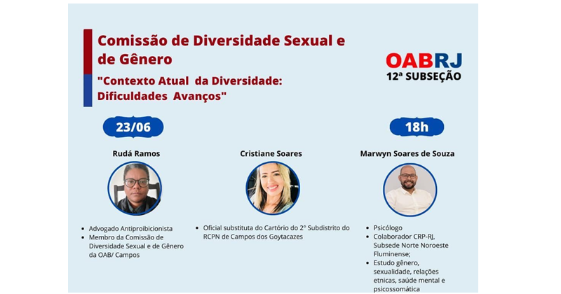 Palestra com o tema Contexto Atual da Diversidade: Dificuldades e Avanços.