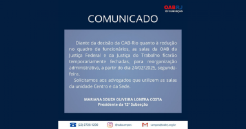 COMUNICADO