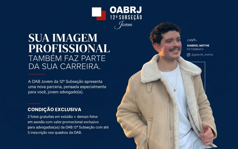 Nova parceria da OAB Jovem traz sessão de fotos profissionais gratuitas para jovens advogados