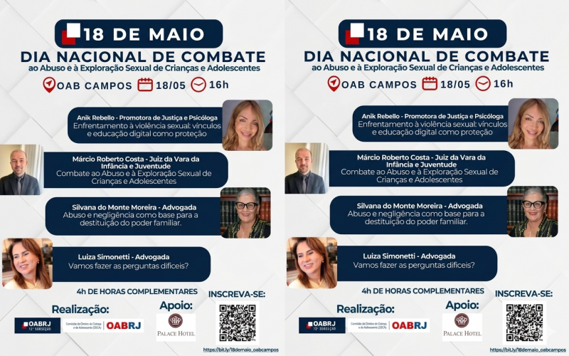 OAB Campos promove encontro sobre o Enfrentamento ao Abuso e Exploração Sexual de Crianças e Adolescentes