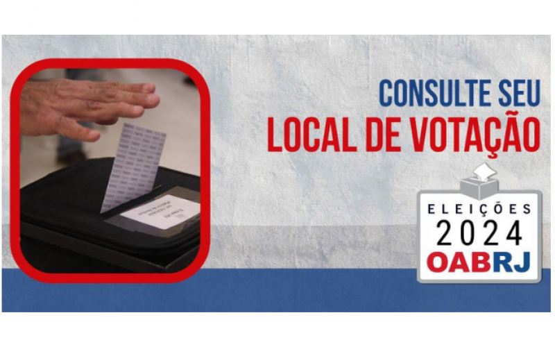 Consulte seu local de votação nas Eleições OABRJ 2024