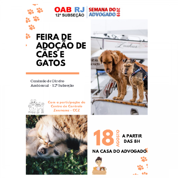 FEIRA DE ADOÇÃO DE CÃES E GATOS