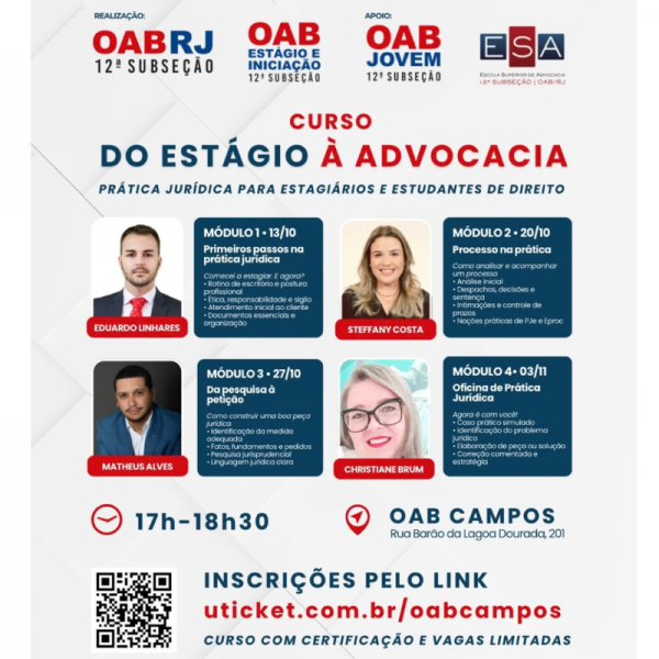 Curso do Estágio à Advocacia