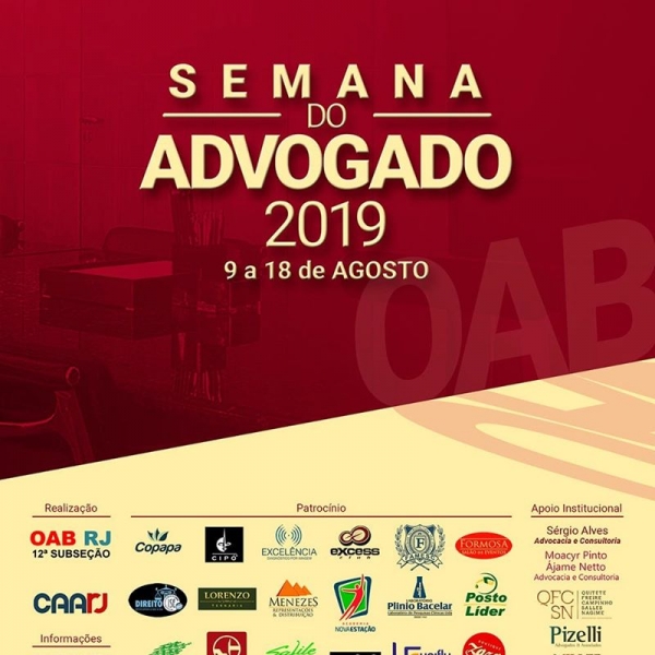 SEMANA DO ADVOGADO 2019
