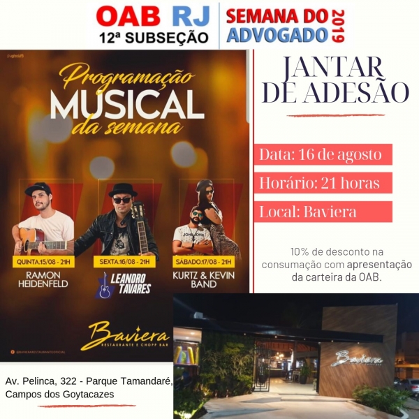 JANTAR DE ADESÃO NO BAVIERA