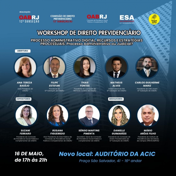 I WORKSHOP DE DIREITO PREVIDENCIÁRIO