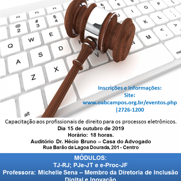 CURSO GRATUITO - IMERSÃO EM PROCESSO ELETRÔNICO