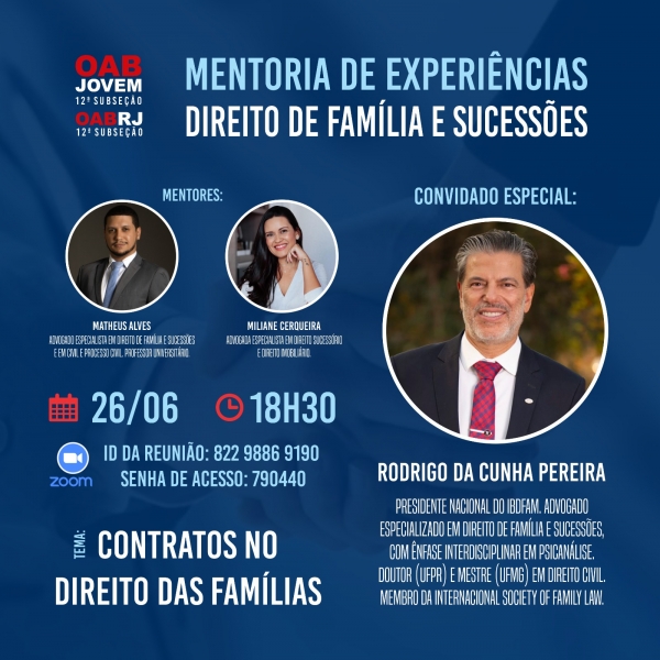 Mentoria de Experiências em Direito de Família e Sucessões