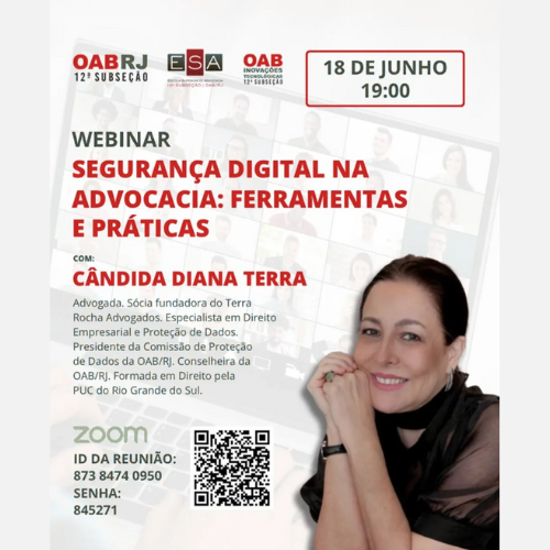 WEBINAR SEGURANÇA DIGITAL NA  ADVOCACIA: FERRAMENTAS E PRÁTICAS