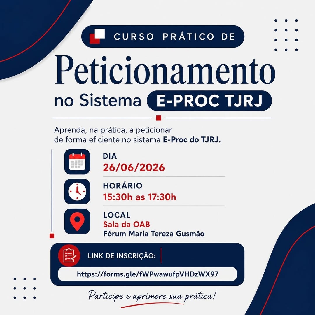 Curso Prático de Peticionamento no Sistema E-Proc TJRJ