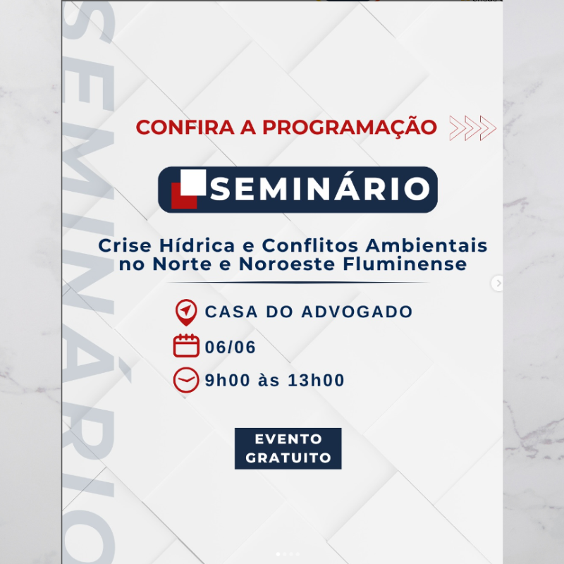 A crise hídrica no Norte e Noroeste Fluminense