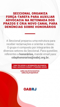 FORÇA-TAREFA PARA AUXILIAR ADVOCACIA: Honorários