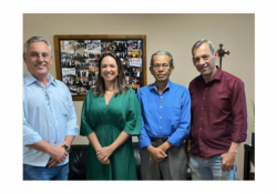 Presidente Mariana Lontra Costa recebeu na tarde de ontem o ex-presidente da 12ª Subseção, Humberto Nobre.